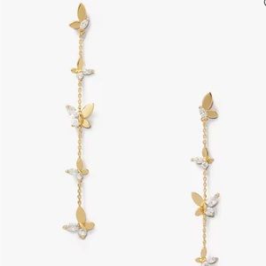 Kate Spade social butterfly liner earrings
